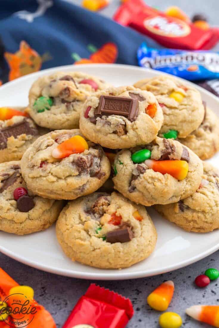 Candy Corn Cookie Clusters
