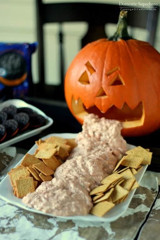 Spitting Pumpkin Queso — The Gag-Inducing Party Dip