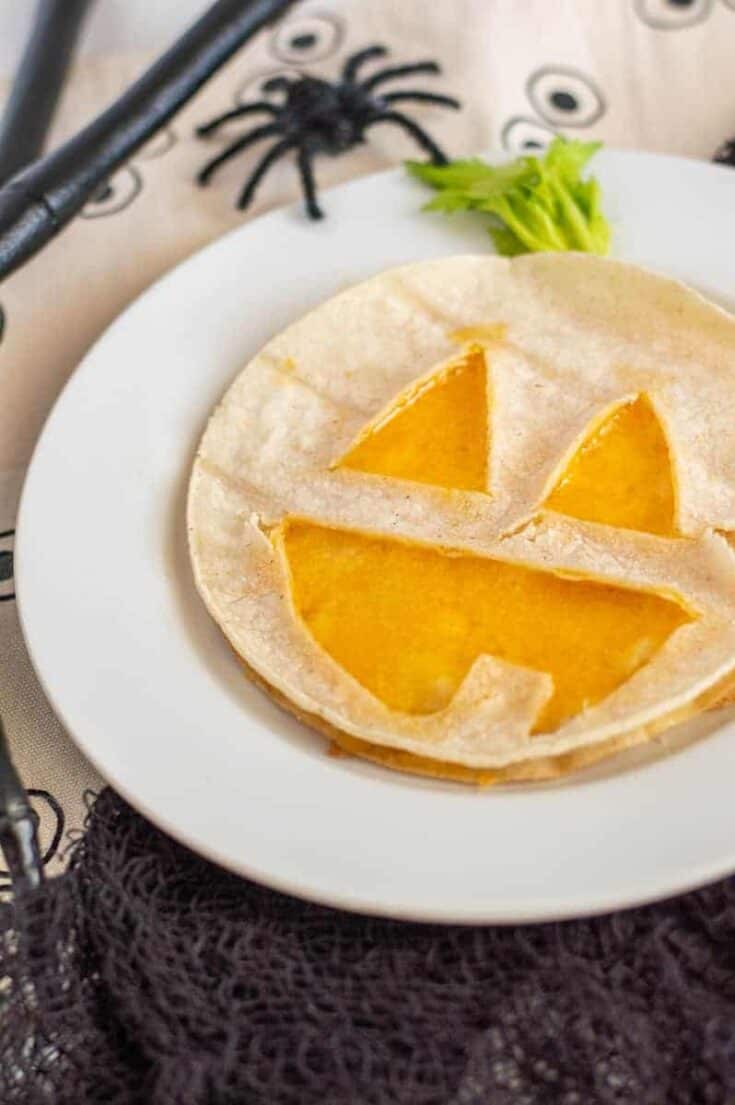Grinning Pumpkin Quesadillas