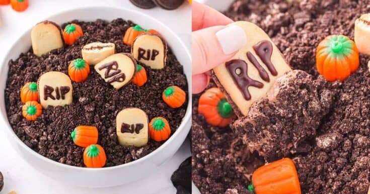 Moonlit Graveyard Chocolate Cheesecake Dip