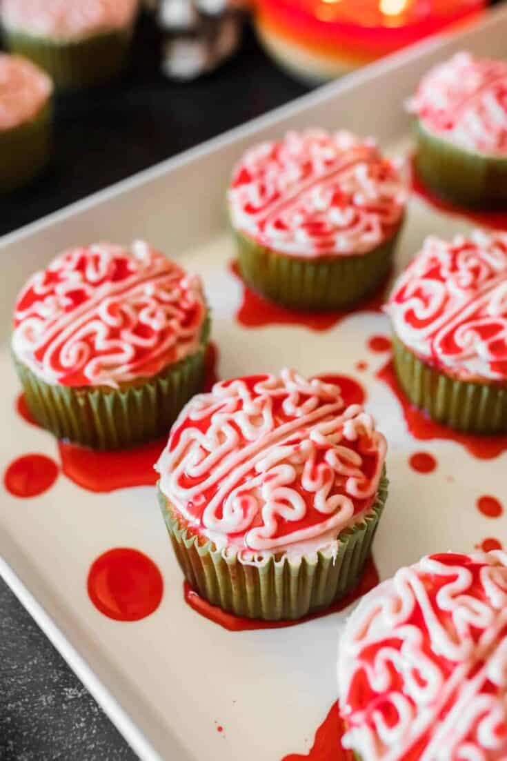 Ghoul-Approved Brain Cupcakes