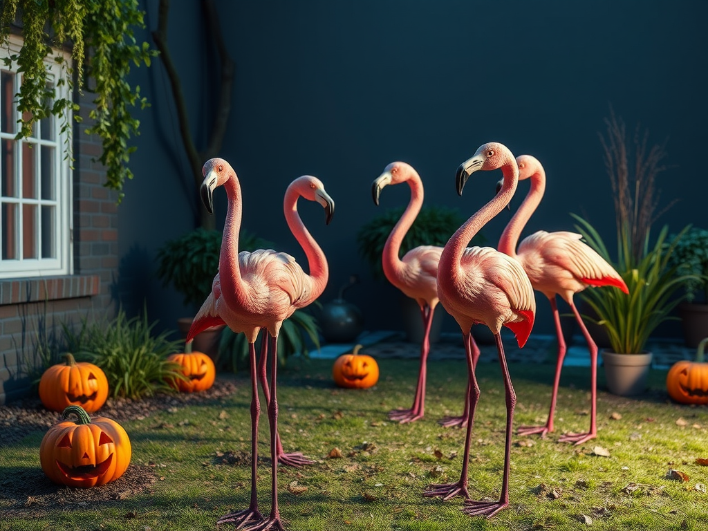 Zombie Lawn Flamingos