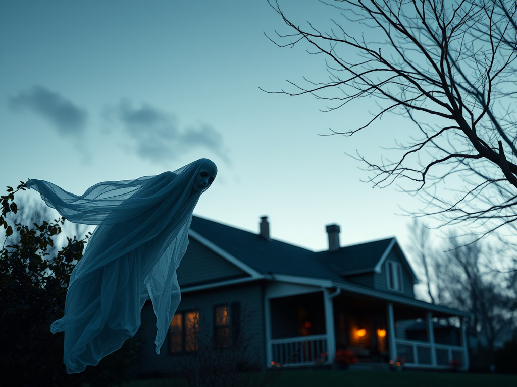Ghostly Figures Floating in the Wind