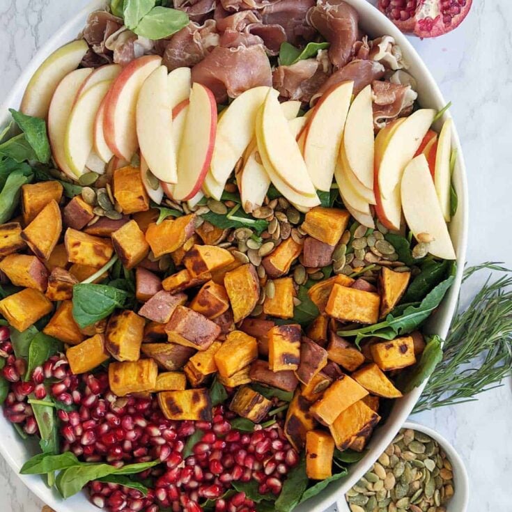 Harvest Cobb Bowl with Maple-Shallot Vinaigrette