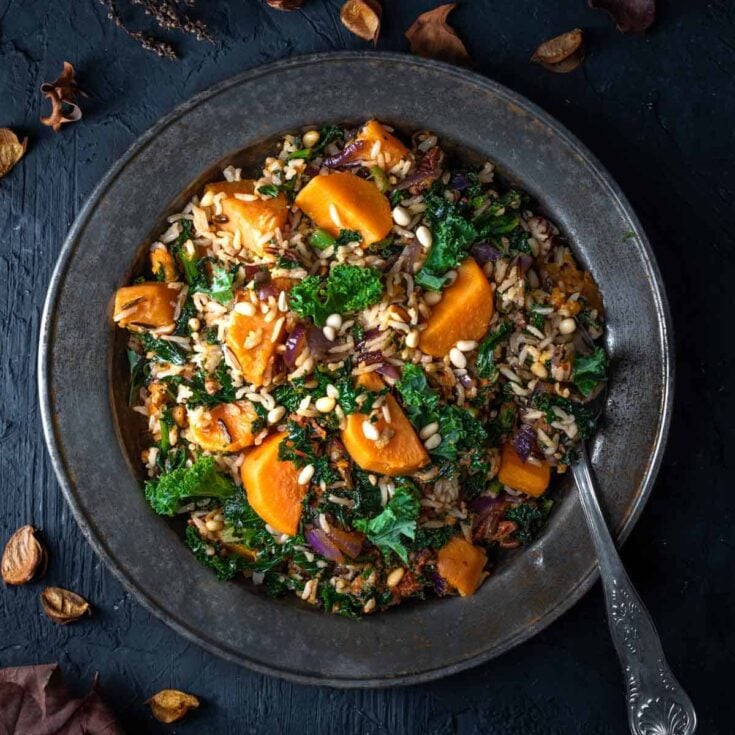 Autumn Harvest Sweet-Potato & Kale Bowl