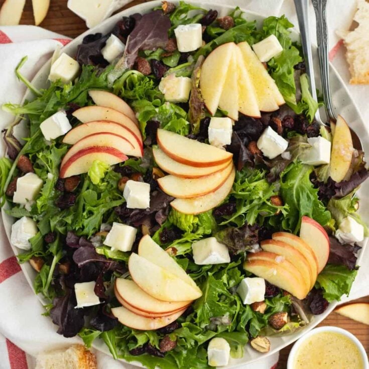 Warm Brie, Apple & Walnut Holiday Salad