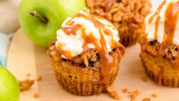 Autumn Caramel Apple Cheesecake Cups