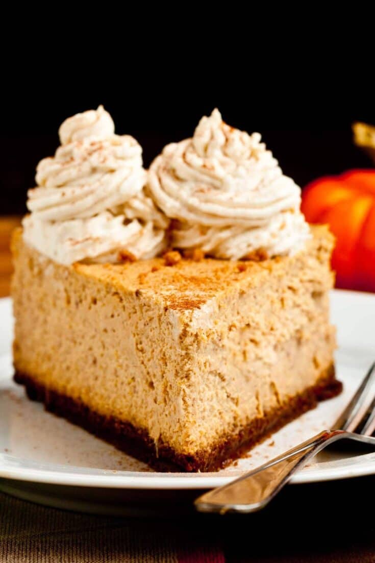 Velvet Pumpkin Cheesecake Pie with Gingersnap Crust