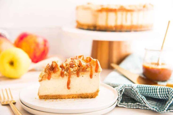 Autumn Apple Crumble Cheesecake Tart