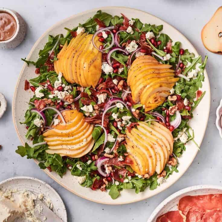 Autumn Pears & Prosciutto Platter with Honey-Sherry Vinaigrette
