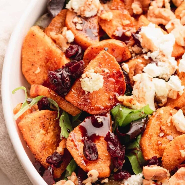 Autumn Harvest Sweet Potato & Goat Cheese Salad