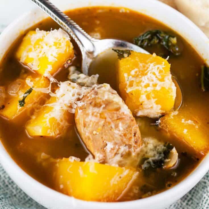 Roasted Butternut, Sausage & Apple Stew
