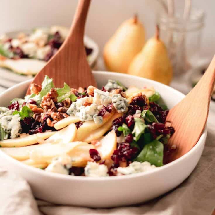 Caramelized Pear & Fennel Salad with Gorgonzola Crunch