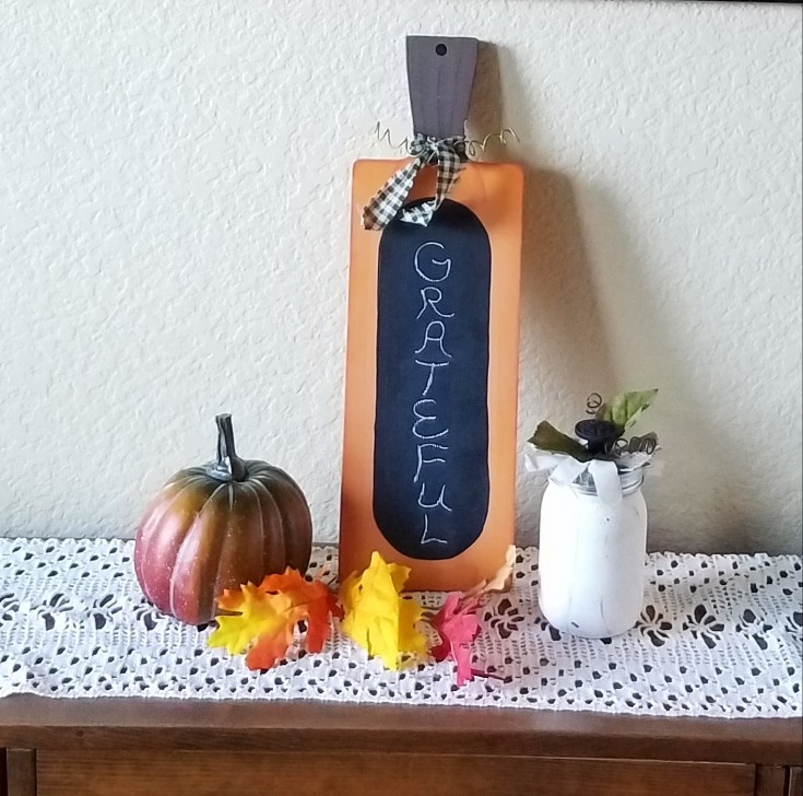 Handle-Stem Chalkboard Pumpkin