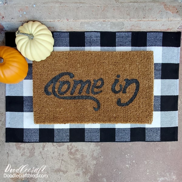 Harvest-Welcome Stenciled Mat