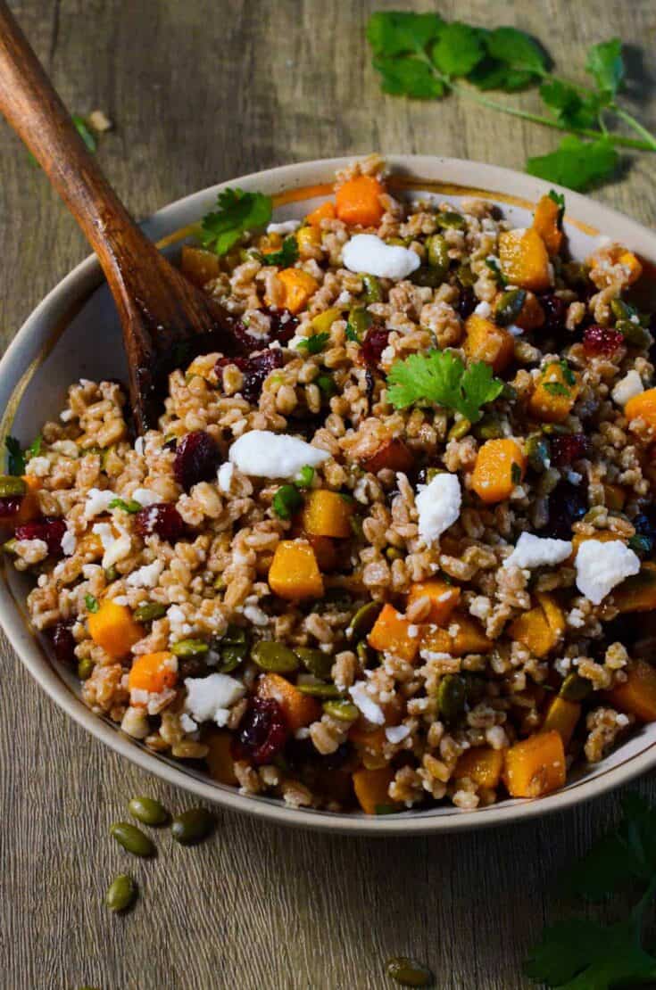 Autumn Harvest Farro Bowl with Maple-Roasted Squash