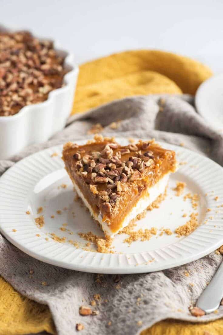 Chilled Pumpkin Cheesecake with Gingersnap Crust