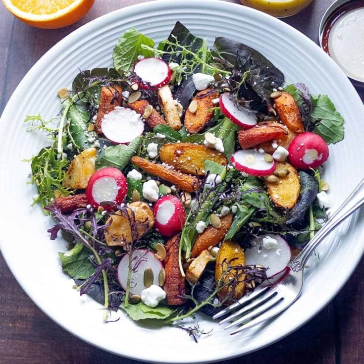 Harvest Root Salad with Citrus-Walnut Vinaigrette