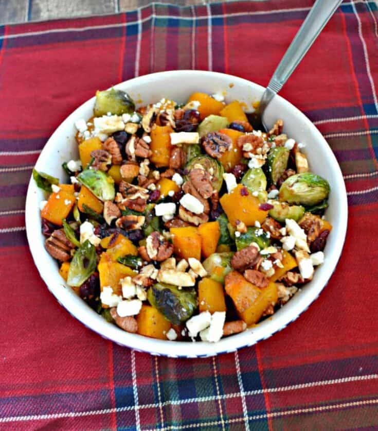 Maple Blaze Roasted Butternut & Brussels with Pecans