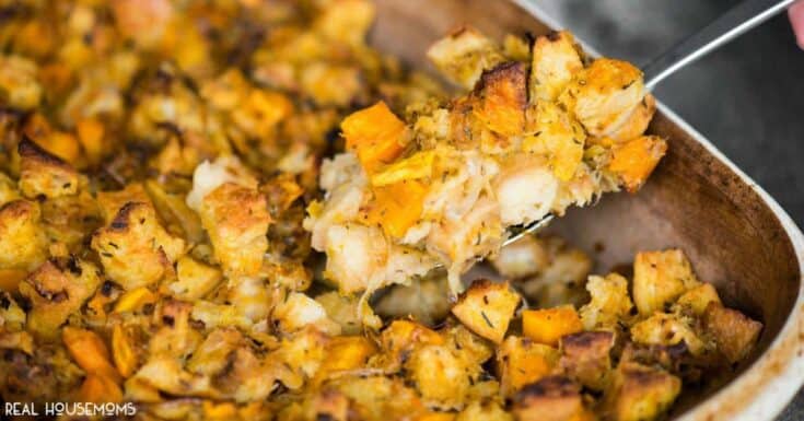 Sage-Roasted Squash & Leek Dressing