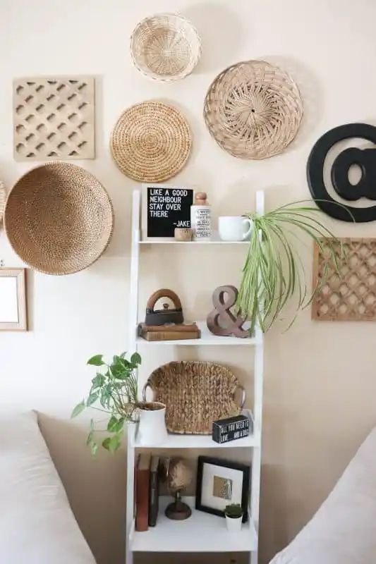 Eclectic Basket Wall Arrangement