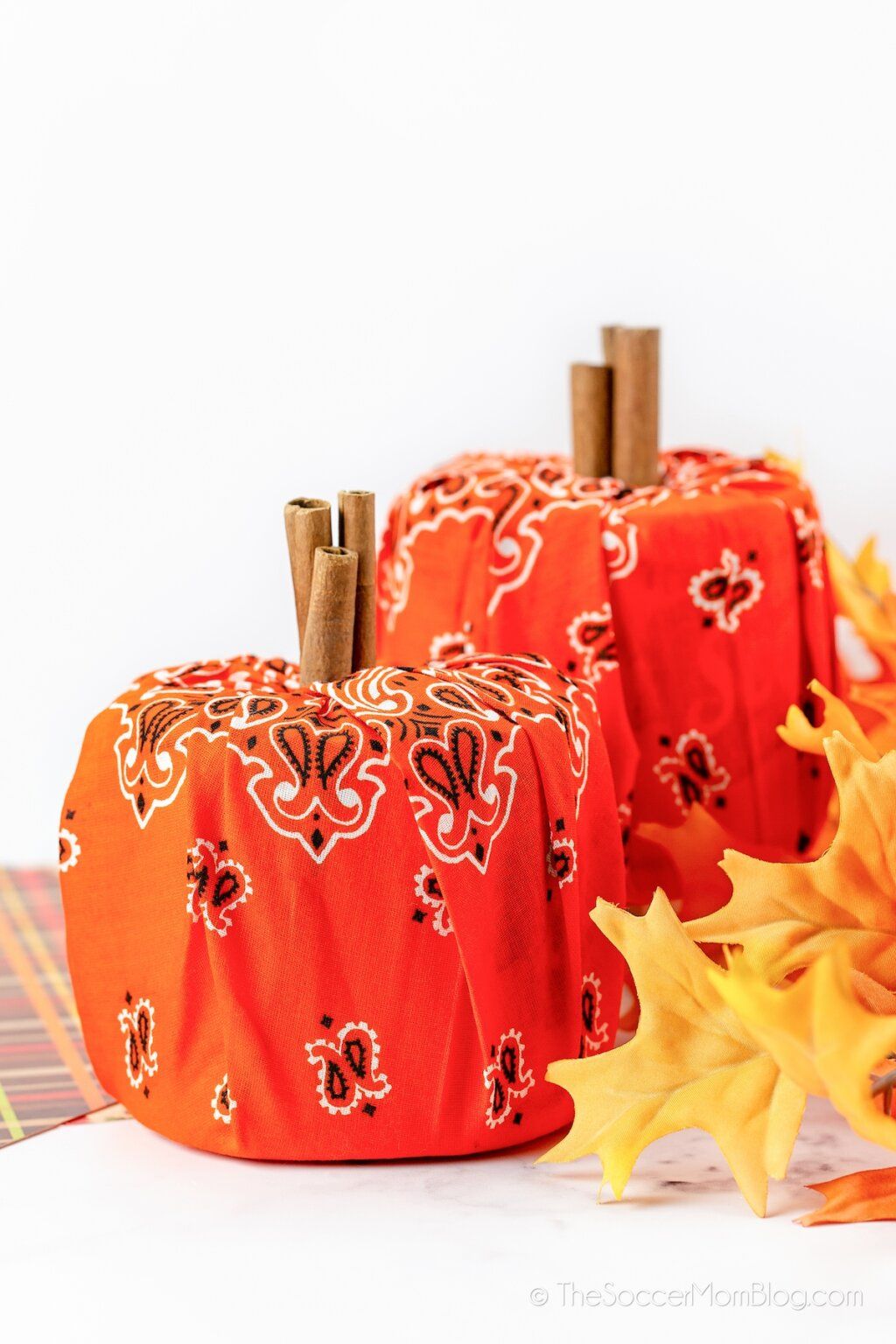 No-Sew Bandanna Pumpkins