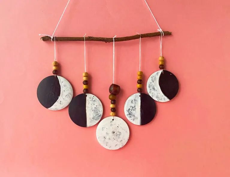 Elegant Moon Phase Wall Hanging