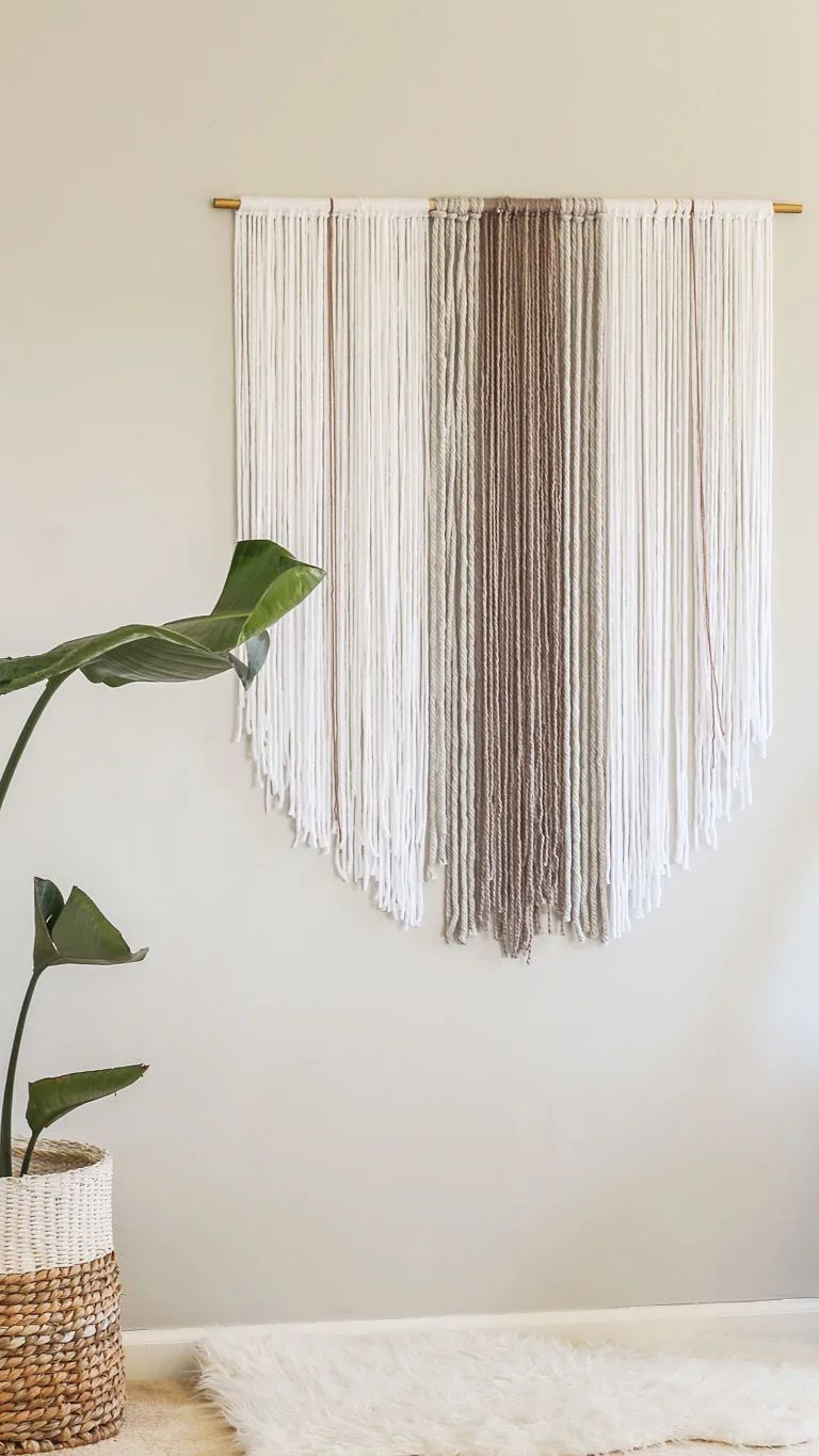 Vibrant Yarn Wall Tassel Art