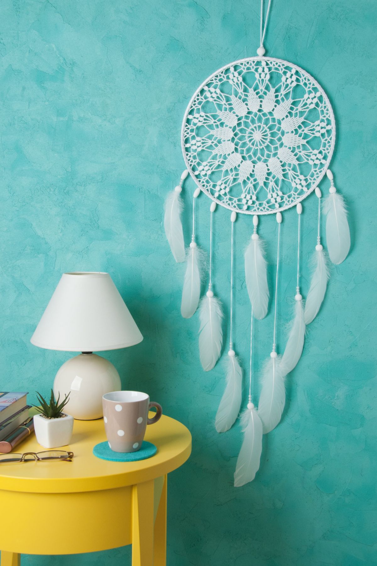 Elegant Feather-Embellished Dreamcatcher