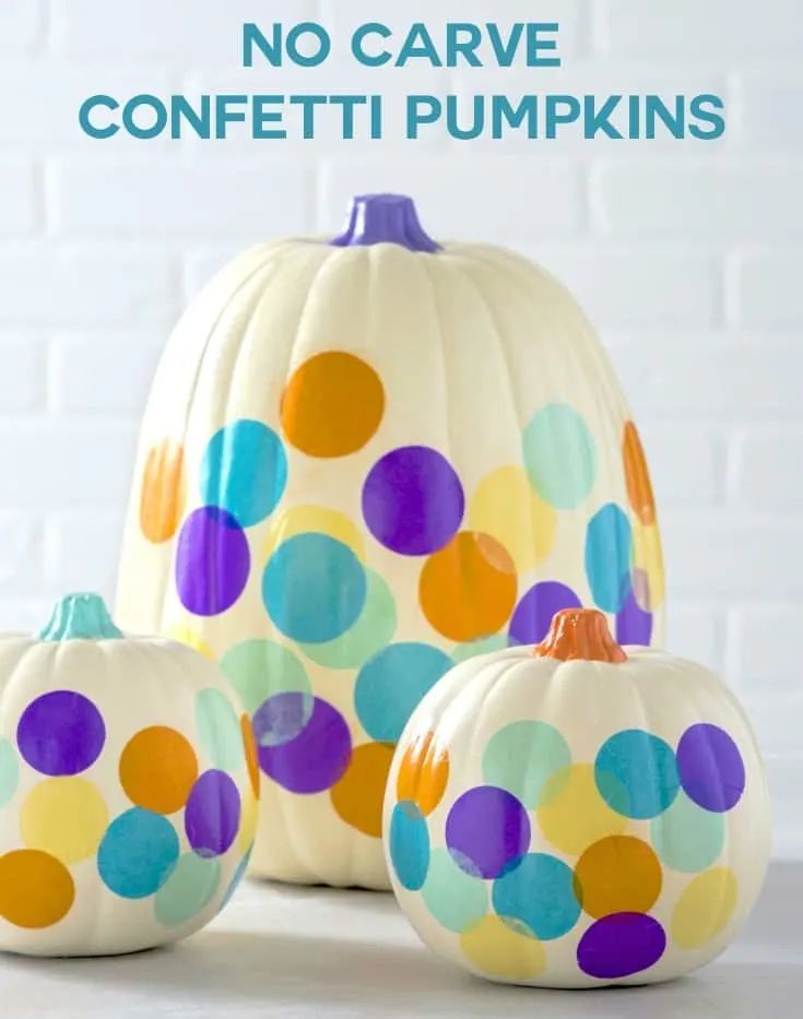 Confetti-Covered Pumpkins