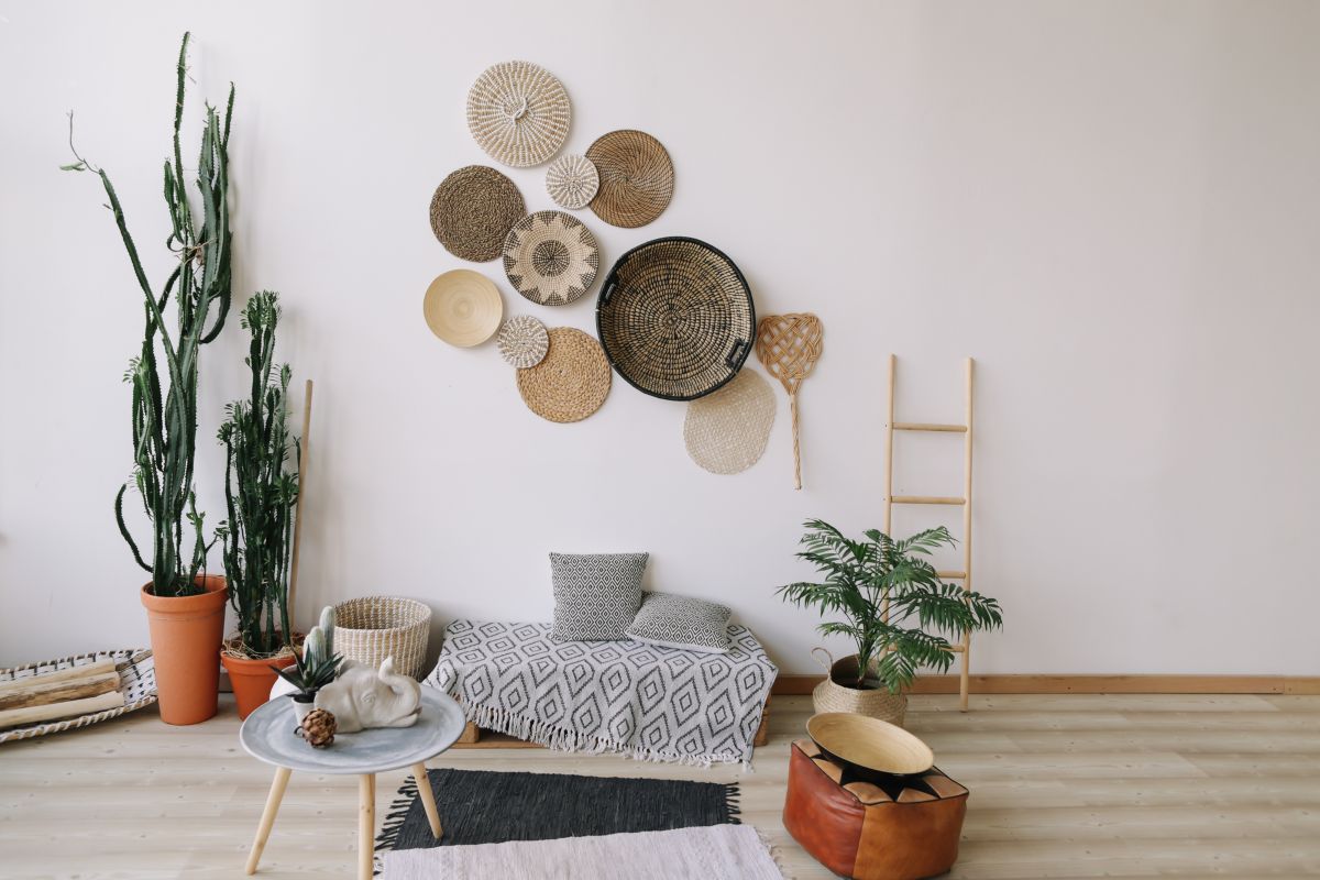 Rustic Placemats as Textured Wall Art