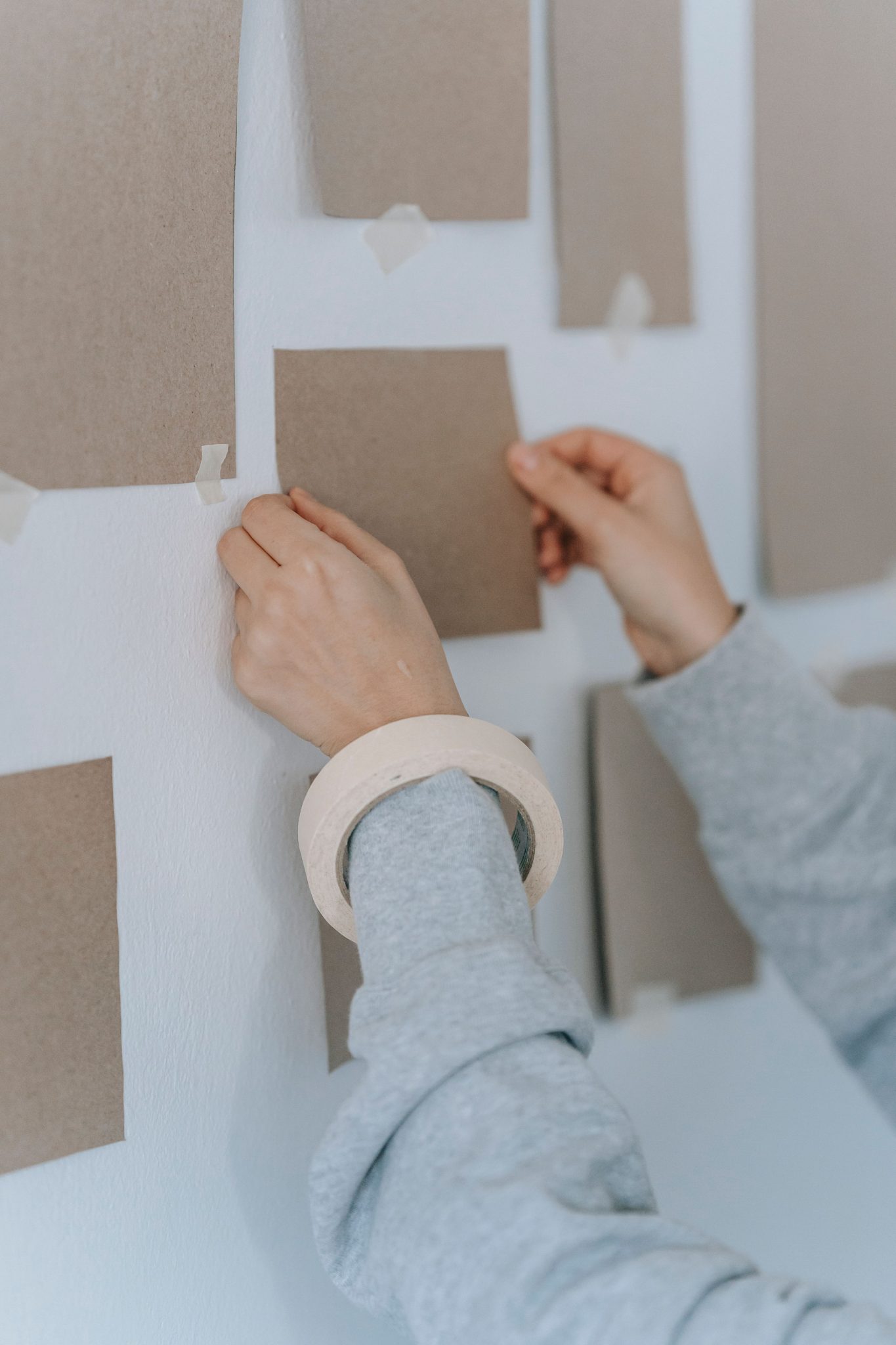 Mock Up Your Wall with Cardboard Templates
