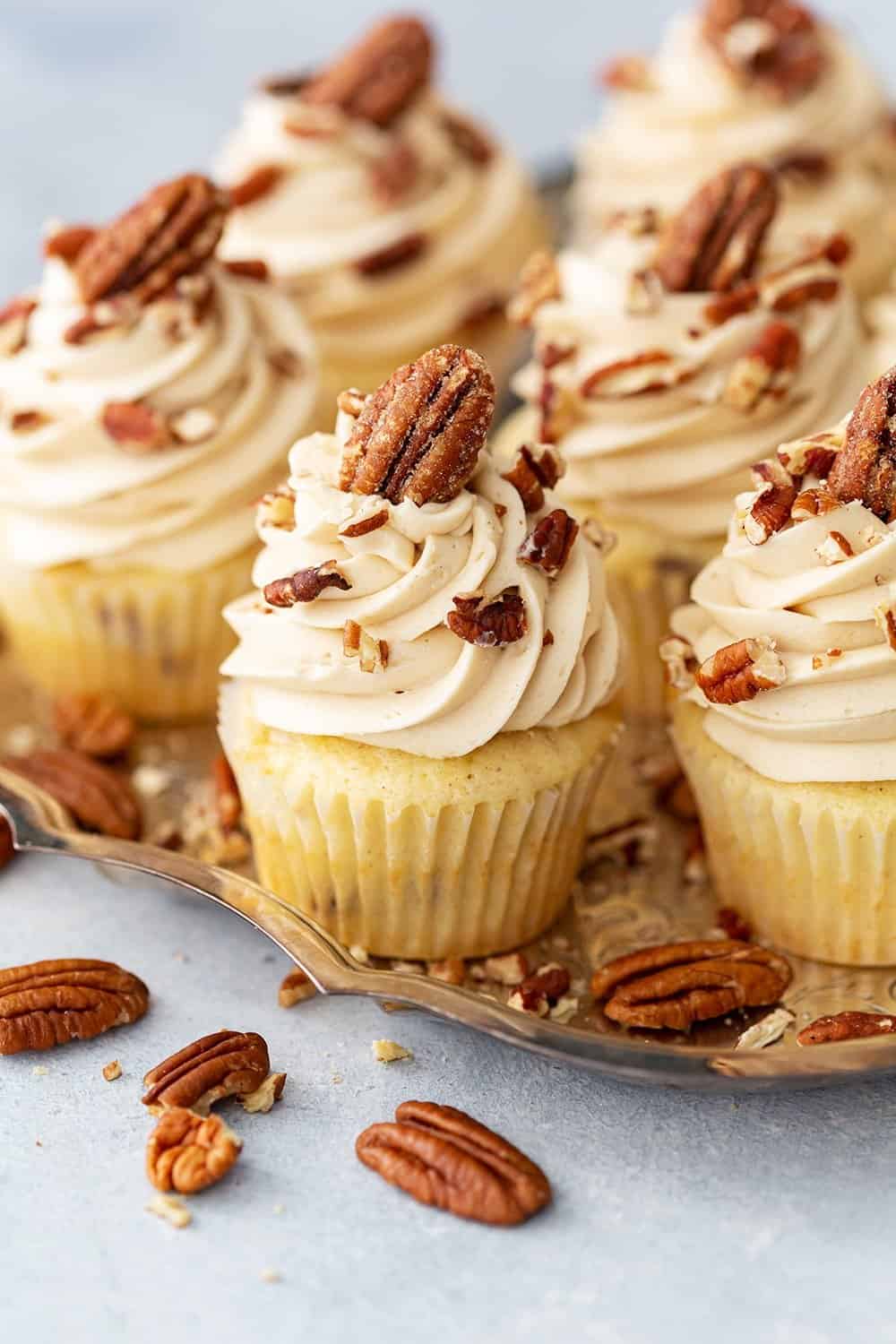Maple-Harvest Pecan Cupcakes