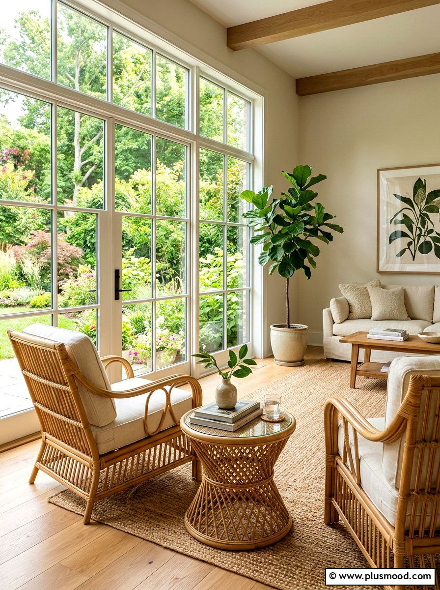 Embrace Coastal Charm with Rattan Accents