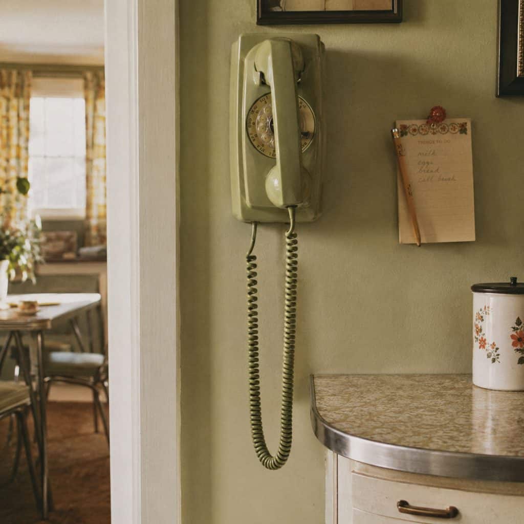 A Kitchen Phone With Room for Conversation
