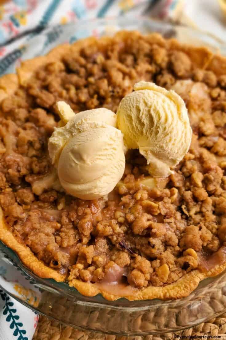Autumn Sour-Cream Apple & Walnut Tart