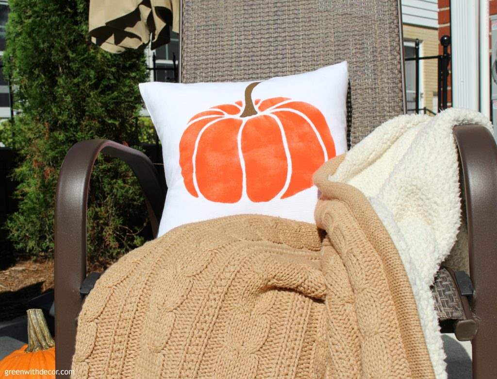 Pumpkin-Perfect Porch Pillow