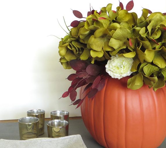 Harvest Pumpkin Vase Centerpiece