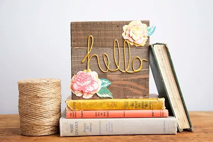 Handcrafted Floral Wood Sign with Boho Charm
