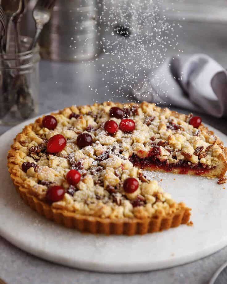 Festive Almond-Cranberry Tart