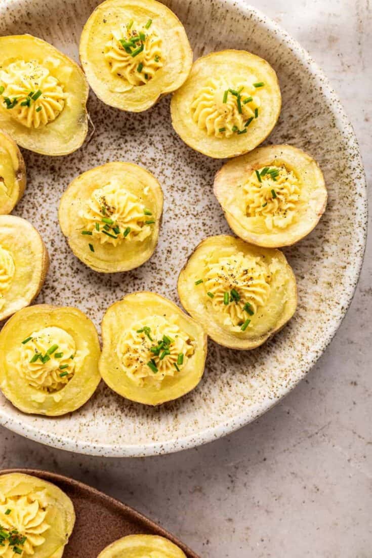 Golden Potato Crowns with Tangy Egg-Yolk Filling