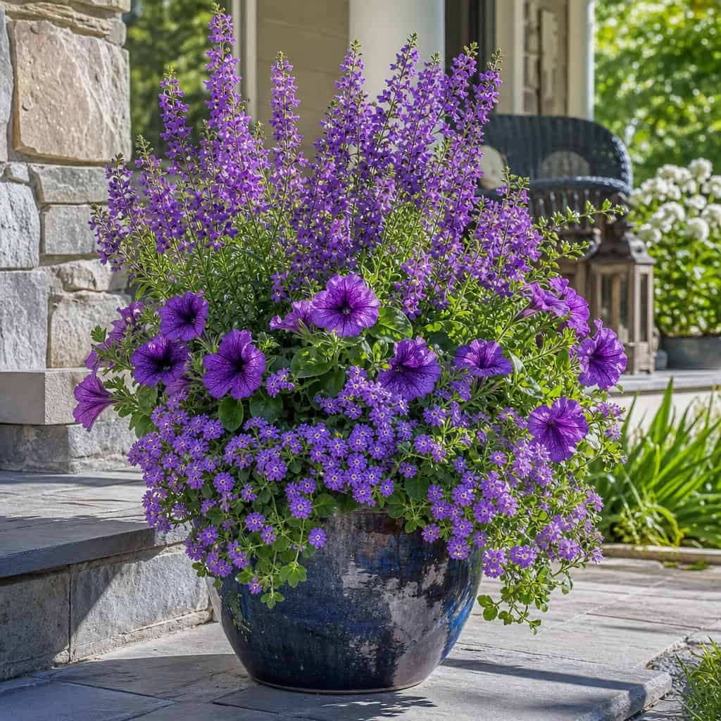 Summer Spires and Cascades: Angelonia, Supertunia, and Verbena