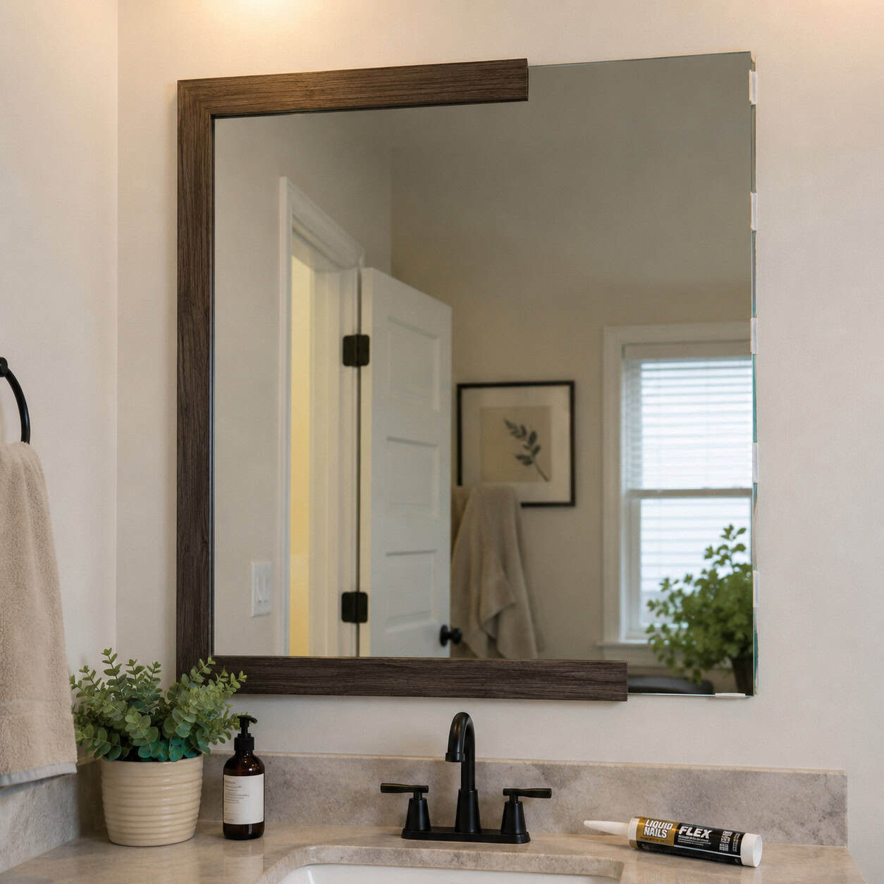 Frame an Unadorned Bathroom Mirror for Instant Refinement