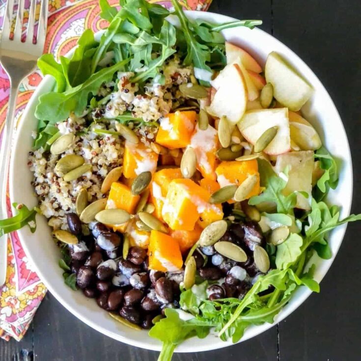 Golden Harvest Grain Bowls with Tahini-Lemon Drizzle