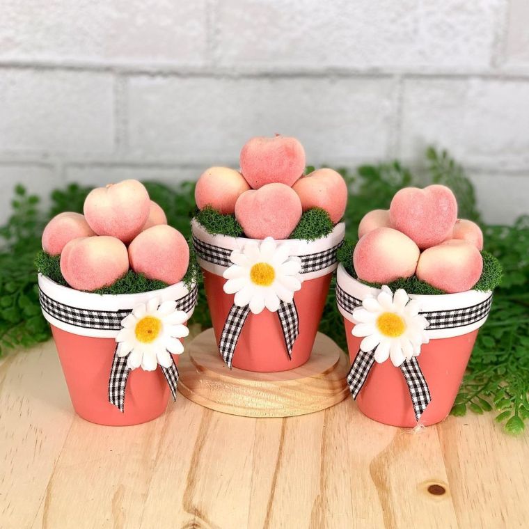 Charming Summer Idea: Pretty In Peach Pots