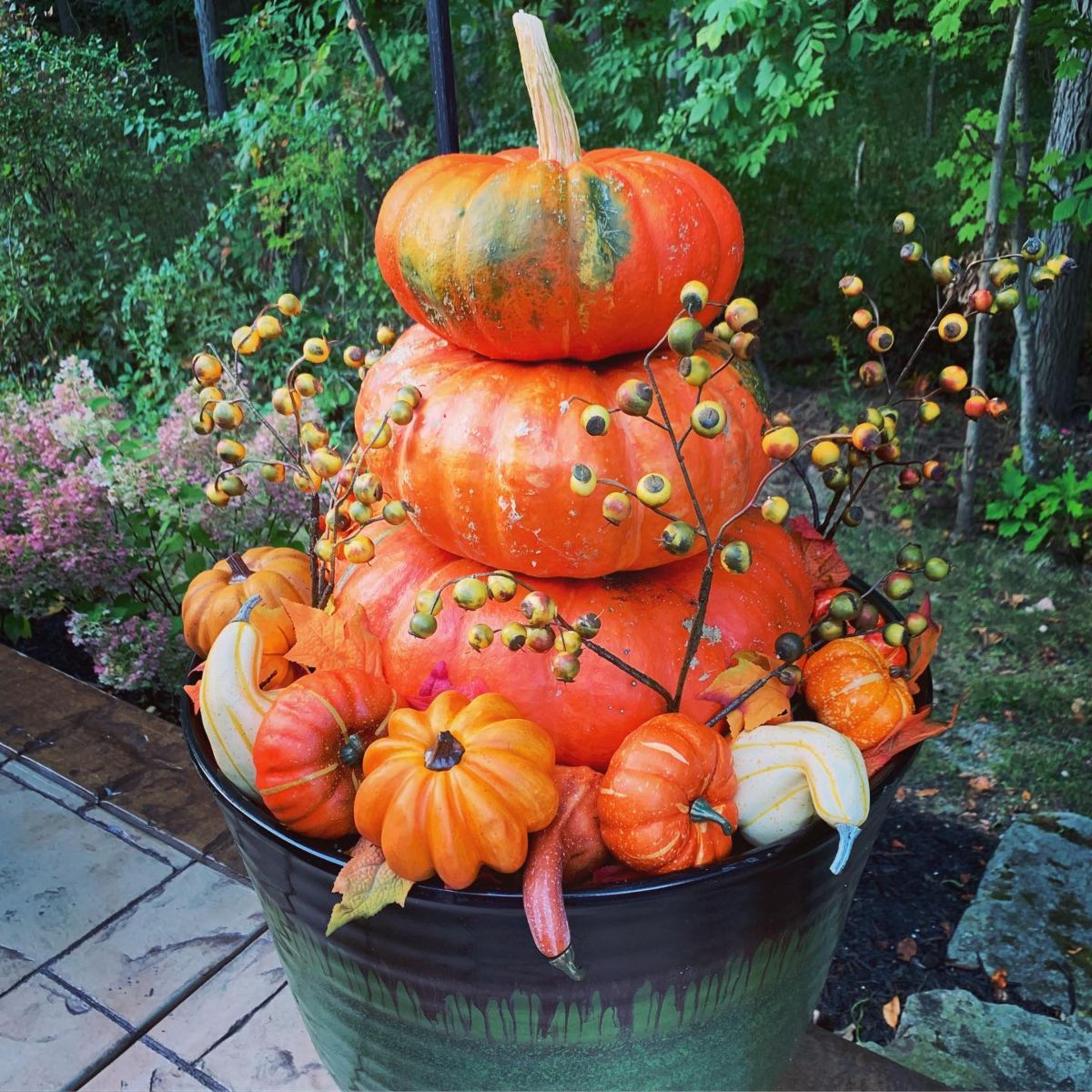 Charming Pumpkin Bucket Arrangements