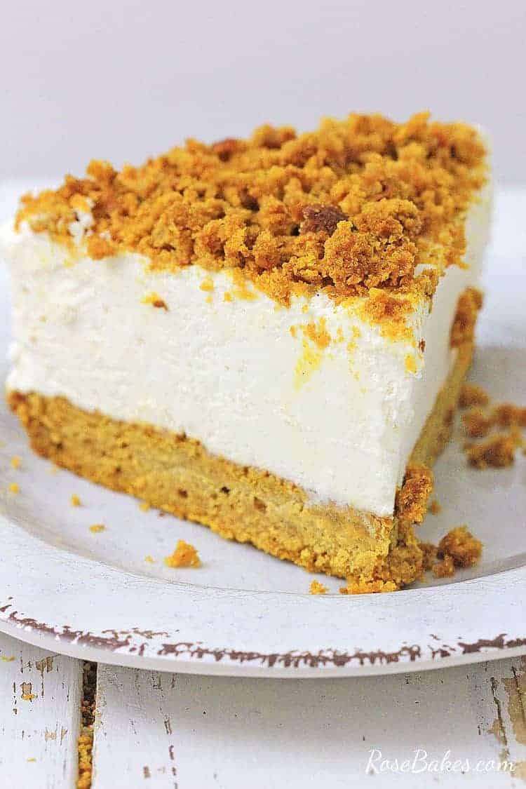 Spiced Pumpkin Loaf Base Topped With Rich Creamy Cheesecake
