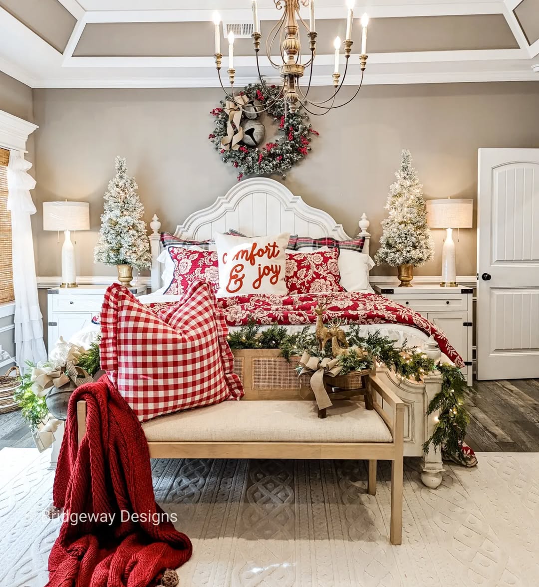 Layer Red Plaid for Full Christmas Energy