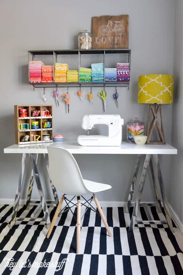 Crafting Corner: Compact Sewing Workstation