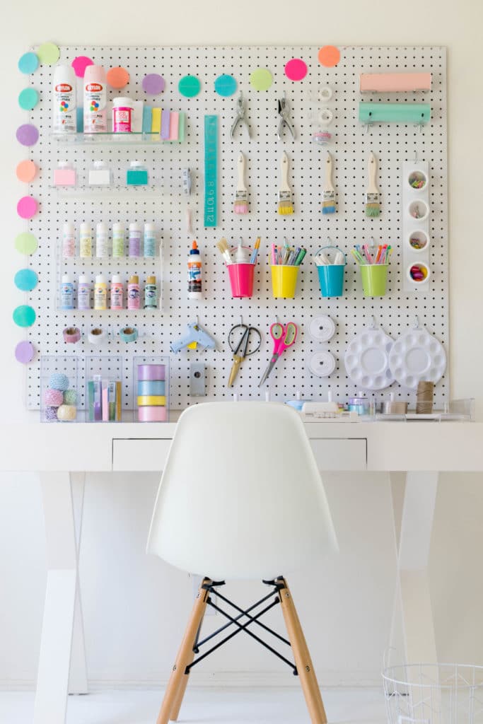 Craft Command Center: Pegboard-Powered Desk